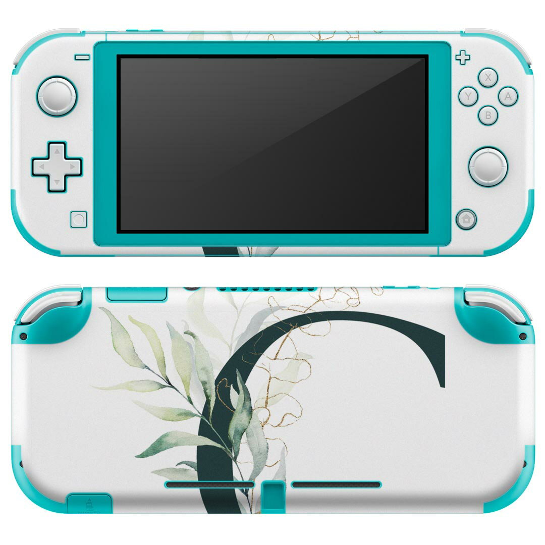 igsticker Nintendo Switch Lite 専用 デザインスキンシール 全面 ニンテンドー スイッチ ライト 専用 ゲーム機 カバー アクセサリー フィルム ステッカー エアフリー 019381 フォント 文字 c アルファベット