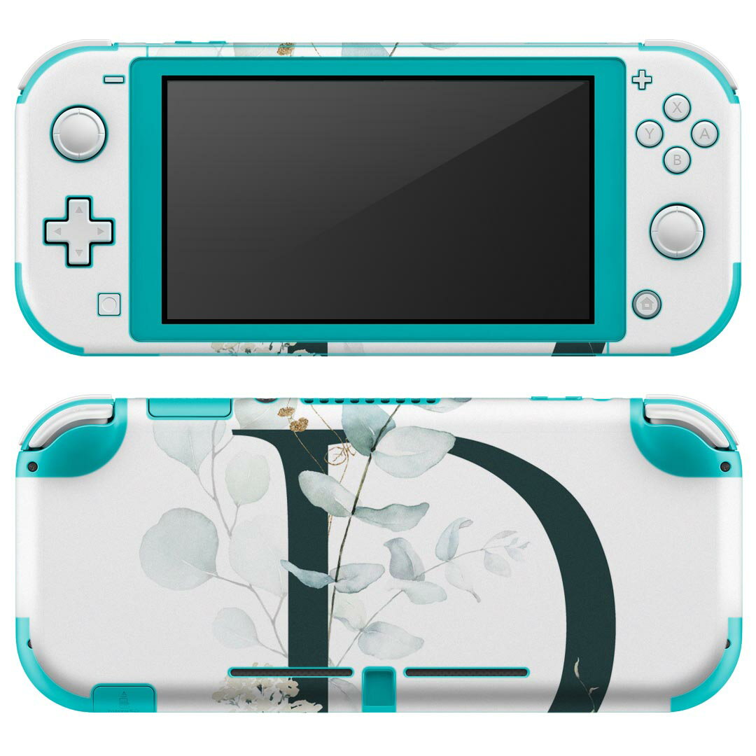 igsticker Nintendo Switch Lite 専用 デザインスキンシール 全面 ニンテンドー スイッチ ライト 専用 ゲーム機 カバー アクセサリー フィルム ステッカー エアフリー 019382 フォント 文字 d アルファベット