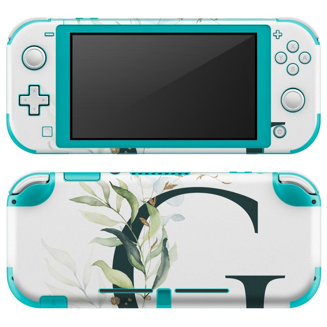 igsticker Nintendo Switch Lite 専用 デザインスキンシール 全面 ニンテンドー スイッチ ライト 専用 ゲーム機 カバー アクセサリー フィルム ステッカー エアフリー 019385 フォント 文字 g アルファベット