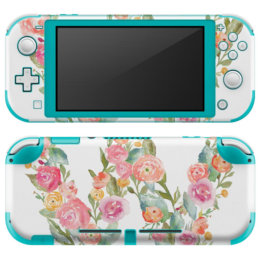 igsticker Nintendo Switch Lite 専用 デザインスキンシール 全面 ニンテンドー スイッチ ライト 専用 ゲーム機 カバー アクセサリー フィルム ステッカー エアフリー 019515 フォント 文字 w アルファベット