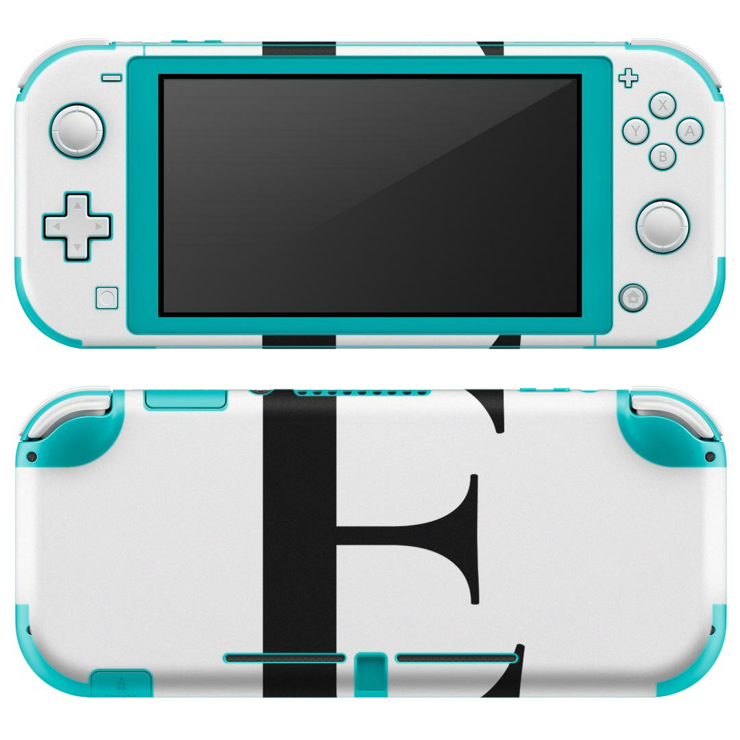 igsticker Nintendo Switch Lite 専用 デザインスキンシール 全面 ニンテンドー スイッチ ライト 専用 ゲーム機 カバー アクセサリー フィルム ステッカー エアフリー 019538 フォント 文字 e アルファベット
