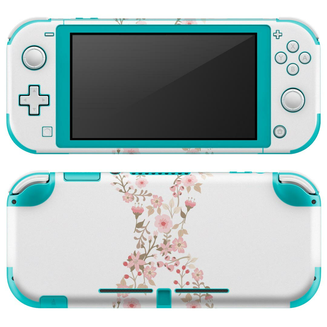 igsticker Nintendo Switch Lite 専用 デザインスキンシール 全面 ニンテンドー スイッチ ライト 専用 ゲーム機 カバー アクセサリー フィルム ステッカー エアフリー 019585 フォント 文字 x アルファベット