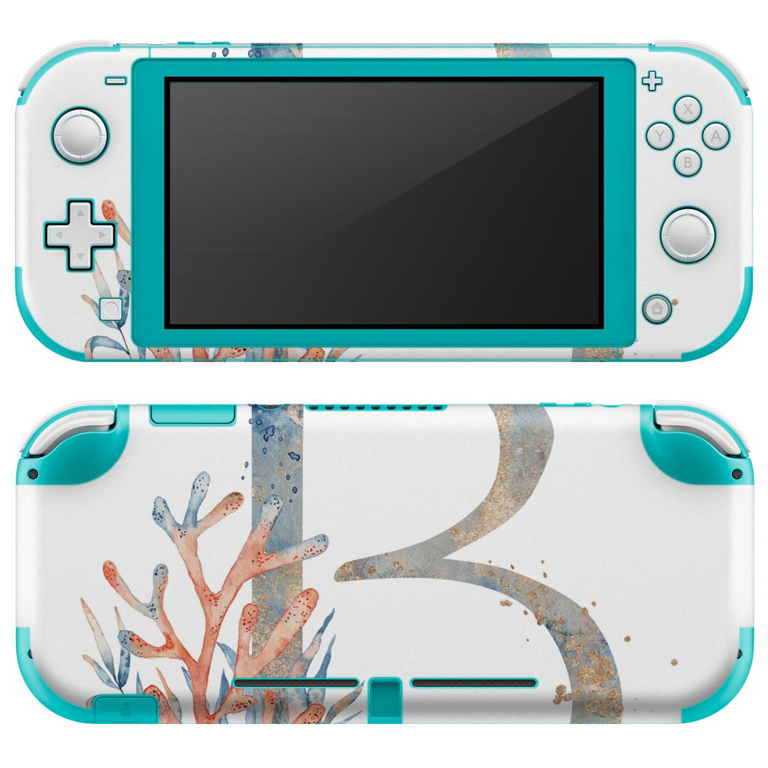 igsticker Nintendo Switch Lite 専用 デザインスキンシール 全面 ニンテンドー スイッチ ライト 専用 ゲーム機 カバー アクセサリー フィルム ステッカー エアフリー 019654 フォント 文字 b アルファベット