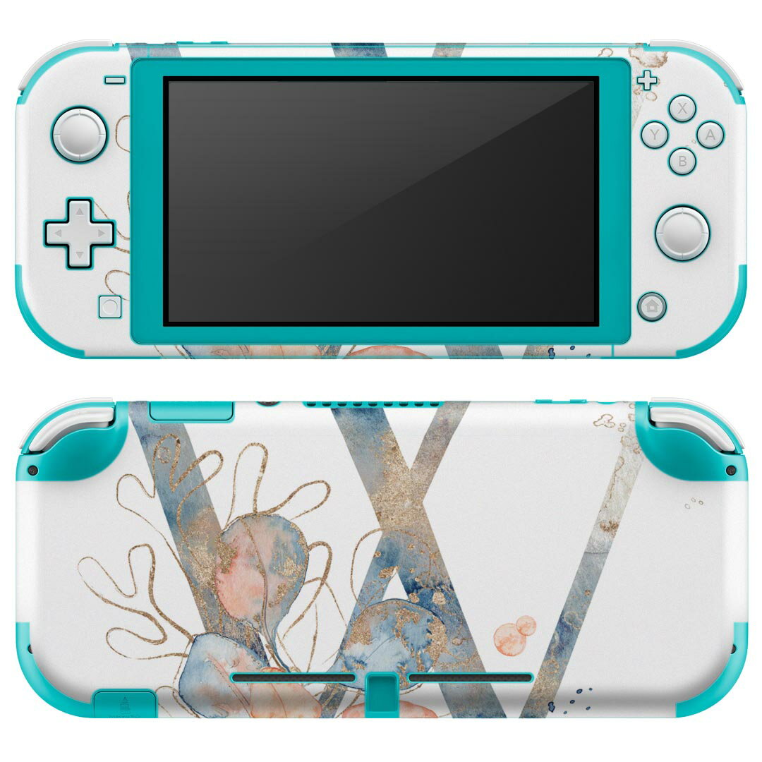 igsticker Nintendo Switch Lite 専用 デザインスキンシール 全面 ニンテンドー スイッチ ライト 専用 ゲーム機 カバー アクセサリー フィルム ステッカー エアフリー 019675 フォント 文字 w アルファベット
