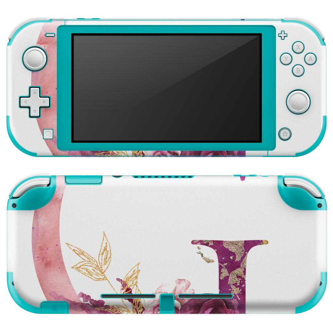 igsticker Nintendo Switch Lite 専用 デザインスキンシール 全面 ニンテンドー スイッチ ライト 専用 ゲーム機 カバー アクセサリー フィルム ステッカー エアフリー 019695 フォント 文字 g アルファベット