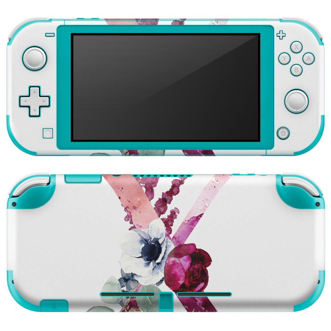 igsticker Nintendo Switch Lite 専用 デザインスキンシール 全面 ニンテンドー スイッチ ライト 専用 ゲーム機 カバー アクセサリー フィルム ステッカー エアフリー 019712 フォント 文字 x アルファベット