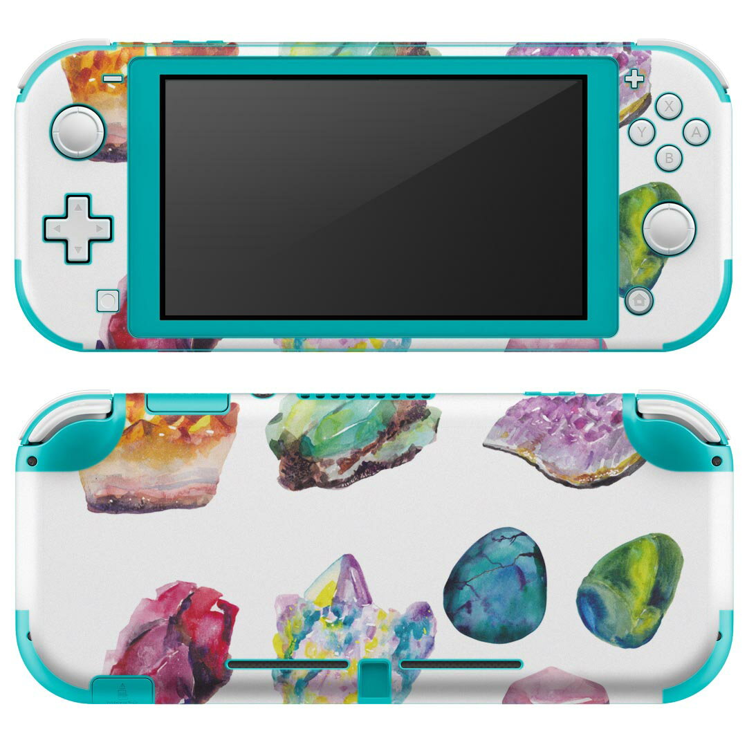 igsticker Nintendo Switch Lite 専用 デザインスキンシール 全面 ニンテンドー スイッチ ライト 専用 ゲーム機 カバー アクセサリー フィルム ステッカー エアフリー 019729 デザイン 鉱物 minerals 石