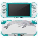 igsticker Nintendo Switch Lite 専用 デザインスキンシール 全面 ニンテンドー スイッチ ライト 専用 ゲーム機 カバー アクセサリー フィルム ステッカー エアフリー 019748 デザイン 海の生物 イルカ dolphin