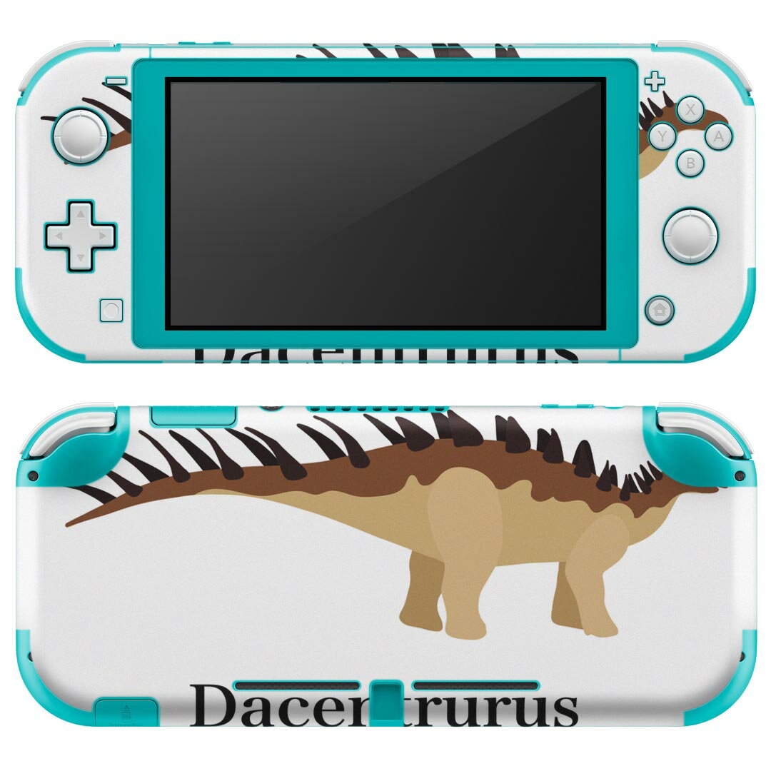 igsticker Nintendo Switch Lite 専用 デザインスキンシール 全面 ニンテンドー スイッチ ライト 専用 ゲーム機 カバー アクセサリー フィルム ステッカー エアフリー 019781 恐竜 恐竜 Dacentrurus ダケントルルス