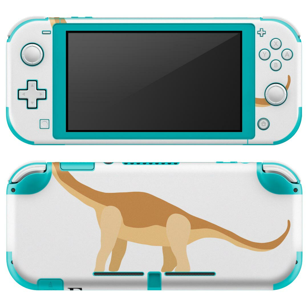 igsticker Nintendo Switch Lite 専用 デザインスキンシール 全面 ニンテンドー スイッチ ライト 専用 ゲーム機 カバー アクセサリー フィルム ステッカー エアフリー 019789 恐竜 恐竜 europasosaurus エウロパサウルス