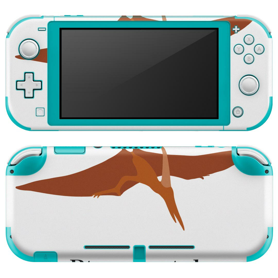 igsticker Nintendo Switch Lite 専用 デザインスキンシール 全面 ニンテンドー スイッチ ライト 専用 ゲーム機 カバー アクセサリー フィルム ステッカー エアフリー 019803 恐竜 恐竜 pterodactyl テロダクティル