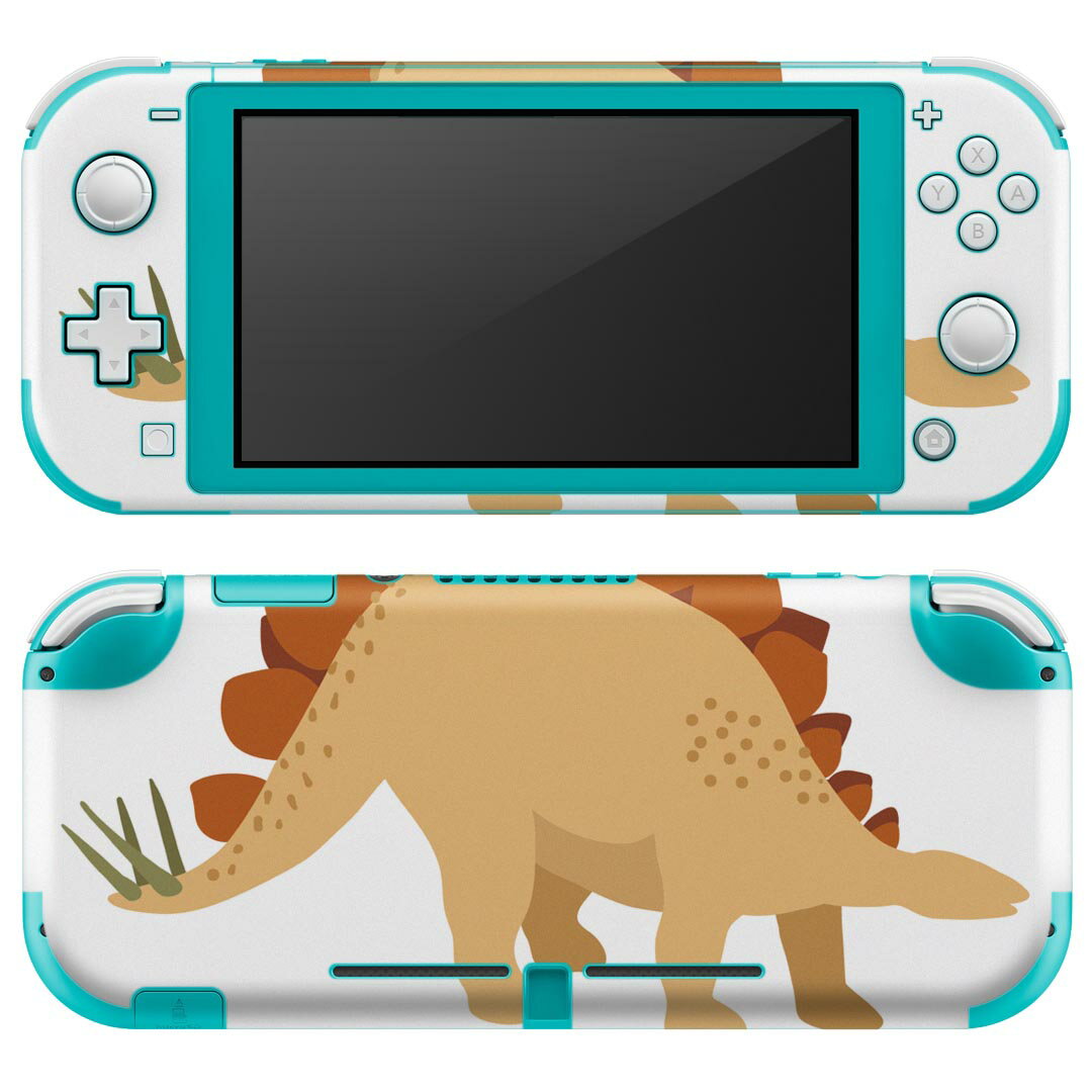 igsticker Nintendo Switch Lite 専用 デザインスキンシール 全面 ニンテンドー スイッチ ライト 専用 ゲーム機 カバー アクセサリー フィルム ステッカー エアフリー 019804 恐竜 恐竜 stegosaurus ステゴサウルス
