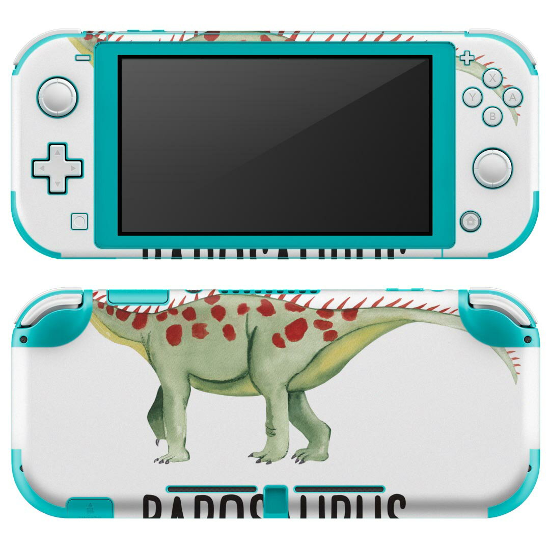 igsticker Nintendo Switch Lite 専用 デザインスキンシール 全面 ニンテンドー スイッチ ライト 専用 ゲーム機 カバー アクセサリー フィルム ステッカー エアフリー 019807 恐竜 恐竜 barosaurus バロサウルス