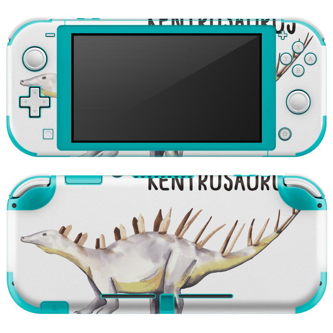 igsticker Nintendo Switch Lite 専用 デザインスキンシール 全面 ニンテンドー スイッチ ライト 専用 ゲーム機 カバー アクセサリー フィルム ステッカー エアフリー 019817 恐竜 恐竜 Kentrosaurus ケントロサウルス