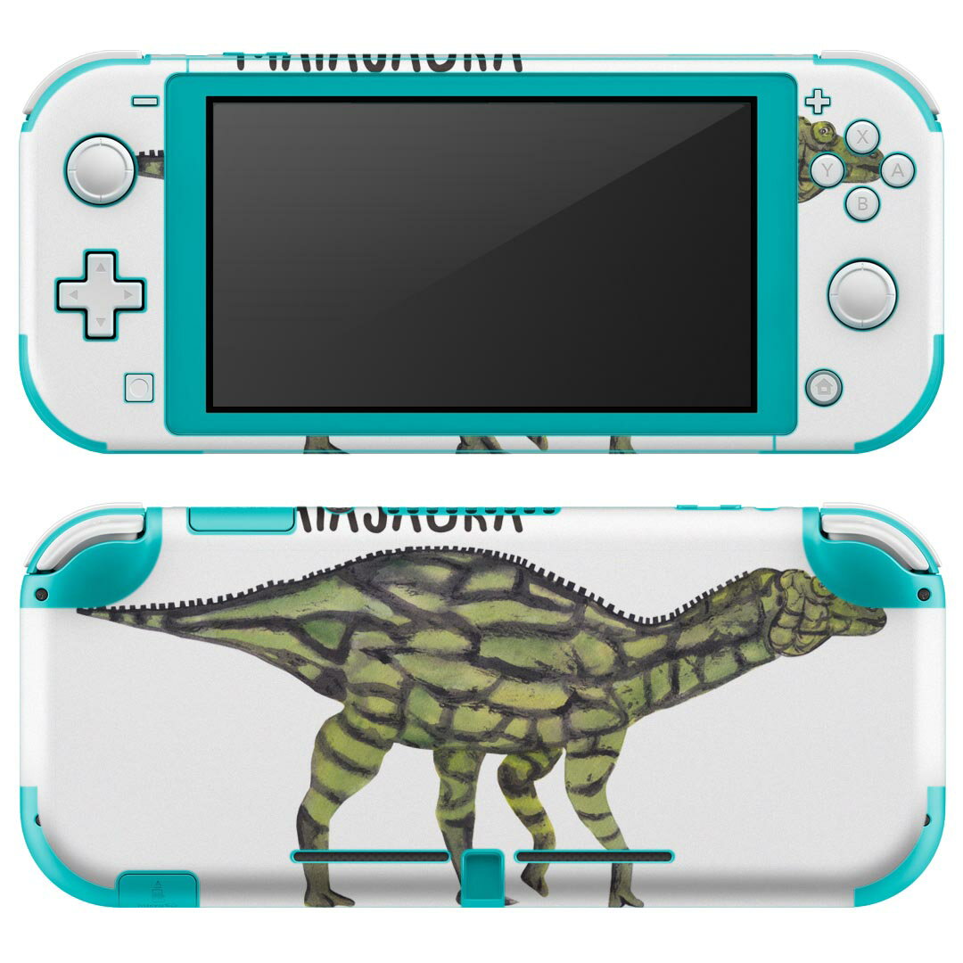 igsticker Nintendo Switch Lite 専用 デザインスキンシール 全面 ニンテンドー スイッチ ライト 専用 ゲーム機 カバー アクセサリー フィルム ステッカー エアフリー 019819 恐竜 恐竜 Maiasaura マイアサウラ