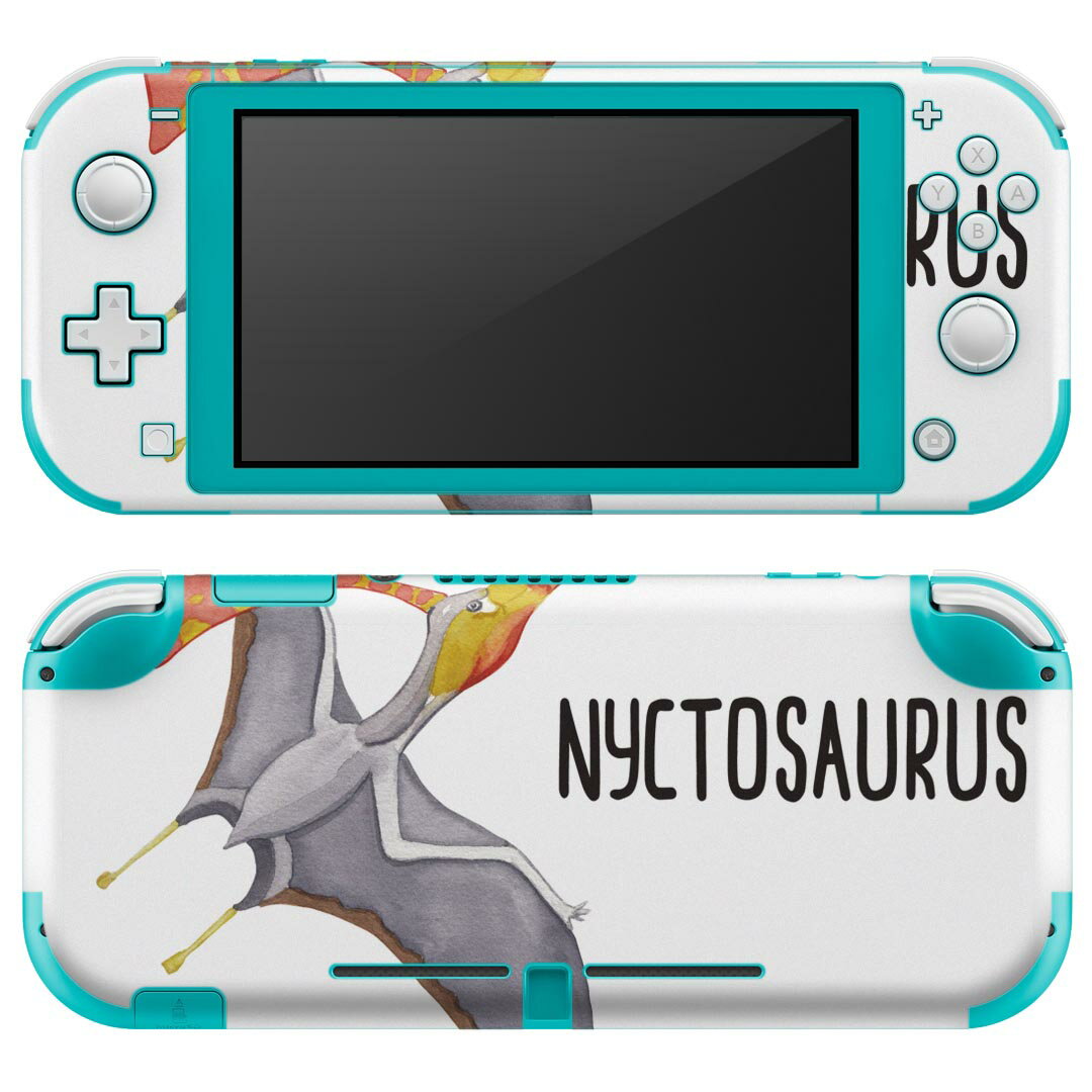 igsticker Nintendo Switch Lite 専用 デザインスキンシール 全面 ニンテンドー スイッチ ライト 専用 ゲーム機 カバー アクセサリー フィルム ステッカー エアフリー 019821 恐竜 恐竜 Nyctosaurus ニクトサウルス