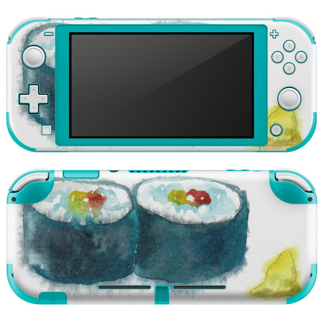igsticker Nintendo Switch Lite 専用 デザインスキンシール 全面 ニンテンドー スイッチ ライト 専用 ゲーム機 カバー アクセサリー フィルム ステッカー エアフリー 019856 寿司 お寿司 Sushi ご飯
