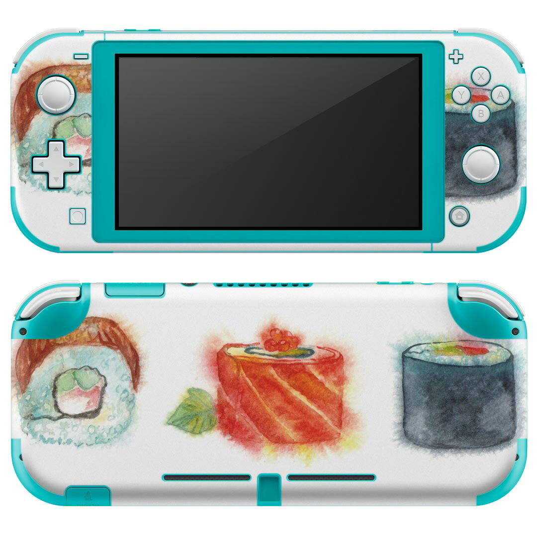 igsticker Nintendo Switch Lite 専用 デザインスキンシール 全面 ニンテンドー スイッチ ライト 専用 ゲーム機 カバー アクセサリー フィルム ステッカー エアフリー 019859 寿司 お寿司 Sushi ご飯