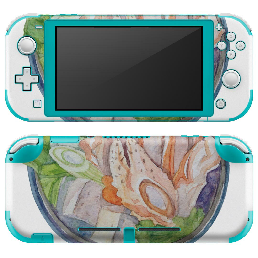 igsticker Nintendo Switch Lite 専用 デザインスキンシール 全面 ニンテンドー スイッチ ライト 専用 ゲーム機 カバー アクセサリー フィルム ステッカー エアフリー 019864 日本食 日本食 どんぶり ごはん