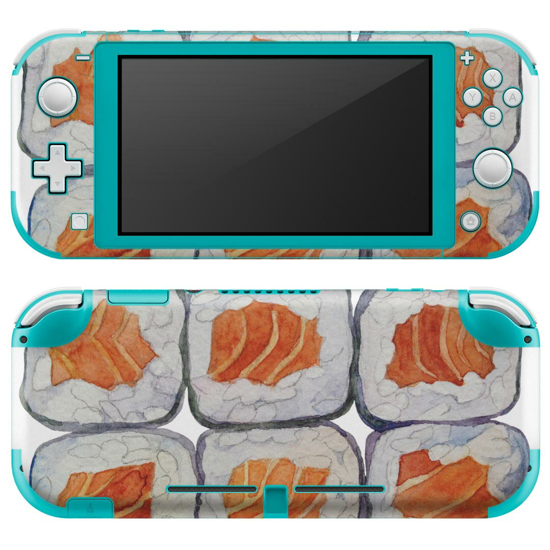 igsticker Nintendo Switch Lite 専用 デザインスキンシール 全面 ニンテンドー スイッチ ライト 専用 ゲーム機 カバー アクセサリー フィルム ステッカー エアフリー 019867 寿司 お寿司 Sushi ご飯