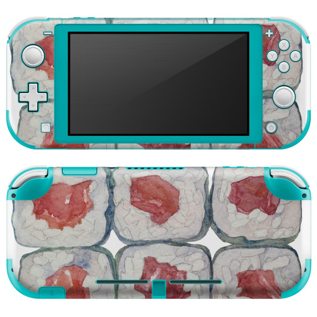 igsticker Nintendo Switch Lite 専用 デザインスキンシール 全面 ニンテンドー スイッチ ライト 専用 ゲーム機 カバー アクセサリー フィルム ステッカー エアフリー 019871 寿司 お寿司 Sushi ご飯