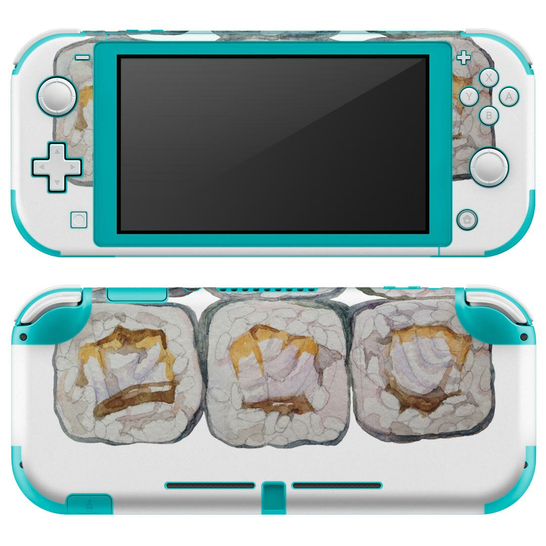 igsticker Nintendo Switch Lite 専用 デザインスキンシール 全面 ニンテンドー スイッチ ライト 専用 ゲーム機 カバー アクセサリー フィルム ステッカー エアフリー 019873 寿司 お寿司 Sushi ご飯