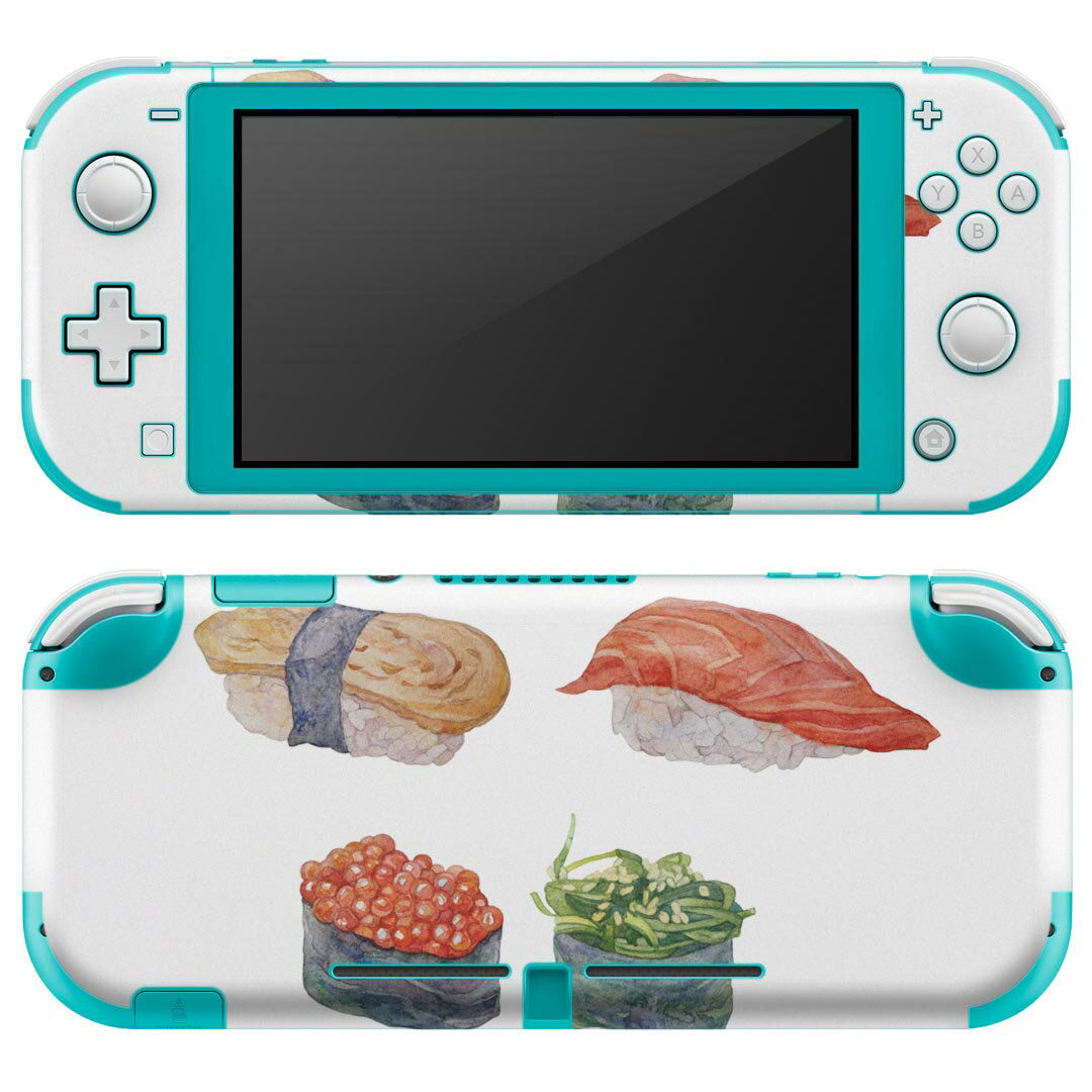 igsticker Nintendo Switch Lite 専用 デザインスキンシール 全面 ニンテンドー スイッチ ライト 専用 ゲーム機 カバー アクセサリー フィルム ステッカー エアフリー 019879 寿司 お寿司 Sushi ご飯