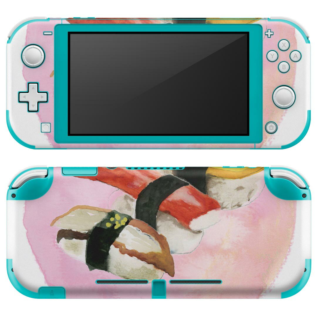 igsticker Nintendo Switch Lite 専用 デザインスキンシール 全面 ニンテンドー スイッチ ライト 専用 ゲーム機 カバー アクセサリー フィルム ステッカー エアフリー 019880 寿司 お寿司 Sushi ご飯