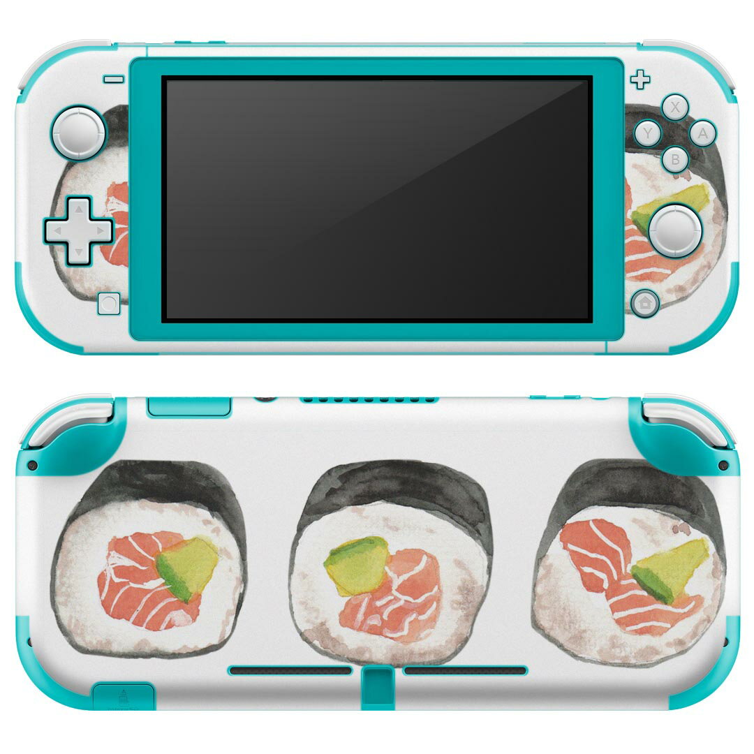igsticker Nintendo Switch Lite 専用 デザインスキンシール 全面 ニンテンドー スイッチ ライト 専用 ゲーム機 カバー アクセサリー フィルム ステッカー エアフリー 019886 寿司 お寿司 Sushi ご飯