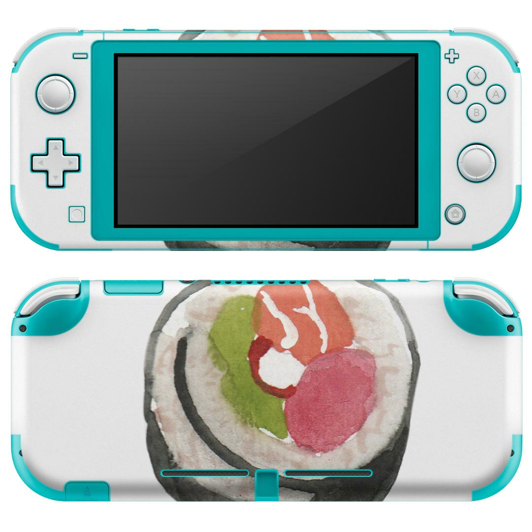 igsticker Nintendo Switch Lite 専用 デザインスキンシール 全面 ニンテンドー スイッチ ライト 専用 ゲーム機 カバー アクセサリー フィルム ステッカー エアフリー 019890 寿司 お寿司 Sushi ご飯