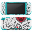 igsticker Nintendo Switch Lite 専用 デザインスキンシール 全面 ニンテンドー スイッチ ライト 専用 ゲーム機 カバー アクセサリー フィルム ステッカー エアフリー 019918 海の生物 骨 デザイン ハート