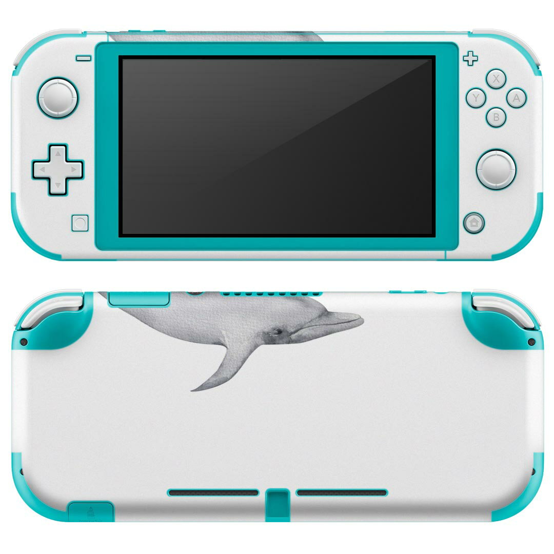 igsticker Nintendo Switch Lite 専用 デザインスキンシール 全面 ニンテンドー スイッチ ライト 専用 ゲーム機 カバー アクセサリー フィルム ステッカー エアフリー 019927 海の生物 海の生物 いるか
