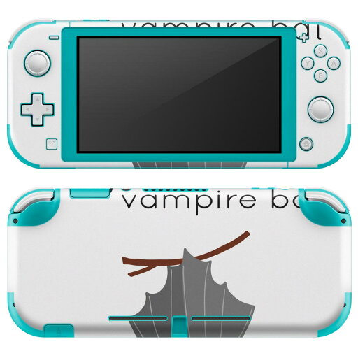 igsticker Nintendo Switch Lite 専用 デザインスキンシール 全面 ニンテンドー スイッチ ライト 専用 ゲーム機 カバー アクセサリー フィルム ステッカー エアフリー 019955 動物 アルファベット V vampire bat
