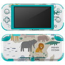 igsticker Nintendo Switch Lite 専用 デザインスキンシール 全面 ニンテンドー スイッチ ライト 専用 ゲーム機 カバー アクセサリー フィルム ステッカー エアフリー 019964 動物 Africa map 動物 地図(2)