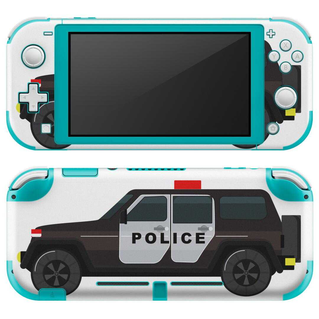 igsticker Nintendo Switch Lite 専用 デザインスキンシール 全面 ニンテンドー スイッチ ライト 専用 ゲーム機 カバー アクセサリー フィルム ステッカー エアフリー 019974 乗り物 アメリカ パトカー