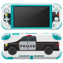 igsticker Nintendo Switch Lite 専用 デザインスキンシール 全面 ニンテンドー スイッチ ライト 専用 ゲーム機 カバー アクセサリー フィルム ステッカー エアフリー 019979 乗り物 アメリカ パトカー(2)