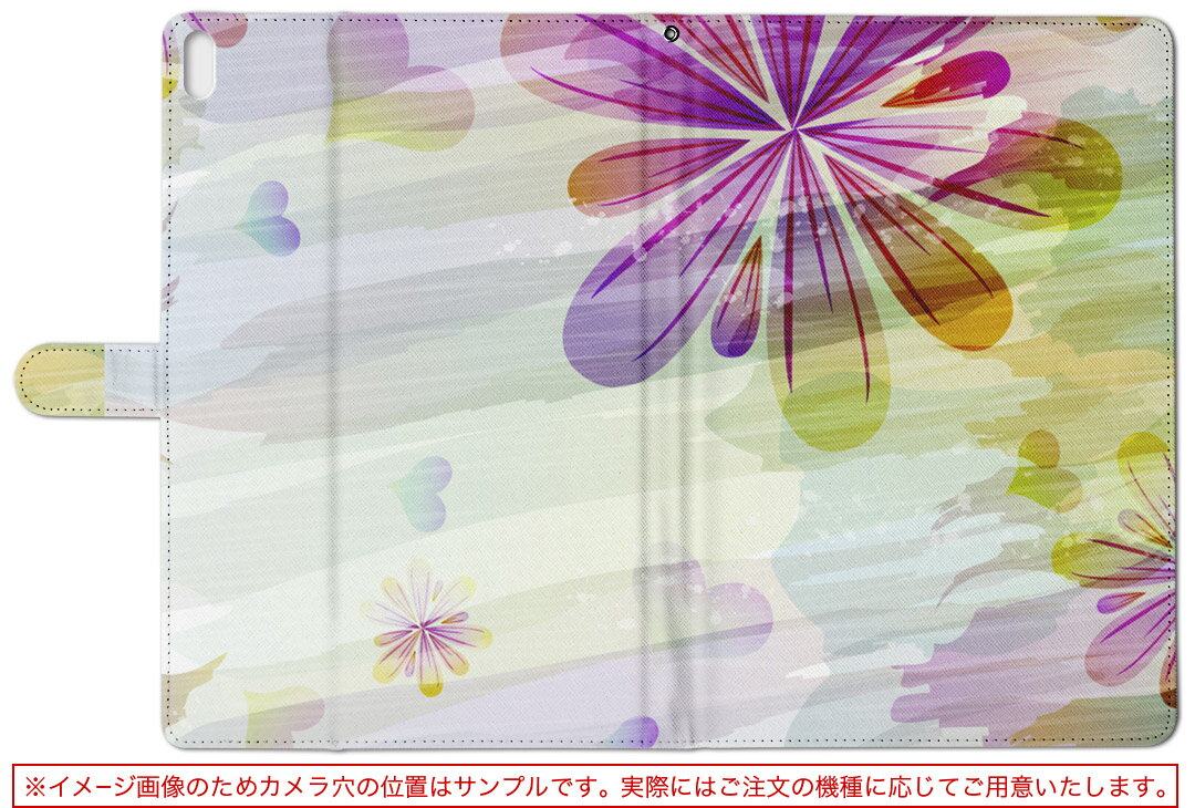 Smart 10 ME301T ASUS エイスース・アスース MeMO Pad メモパッド smart10me301t LLサイズ 手帳型 タブレットケース カバー レザー フリップ ダイアリー 二つ折り 革 フラワー 花　植物　ハート 001309