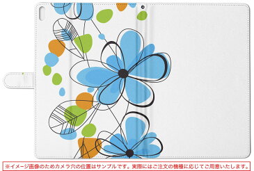 LuvPad WN101P WN101-P MouseComputer マウスコンピューター LuvPad ラヴパッド luvpadwn101p LLサイズ 手帳型 タブレットケース カバー レザー フリップ ダイアリー 二つ折り 革 フラワー 花 青 イラスト 005138