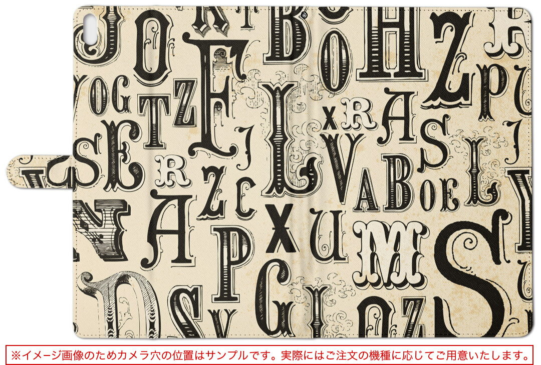 AQUOS PAD SHT22 SHARP アクオスパッド sht22 Sサイズ 手帳型 タブレットケース カバー レザー フリップ ダイアリー 二つ折り 革 006056 英語　文字　アルファベット