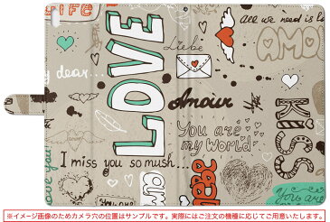 LaVieTab TE510S1L NEC 日本電気 LaVie ラヴィタブ te510s1l LLサイズ 手帳型 タブレットケース カバー レザー フリップ ダイアリー 二つ折り 革 ラブリー 英語 文字 006277