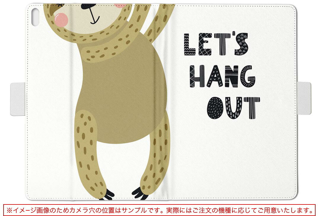 デザイン タブレットケース 手帳型 タブレット カバー レザー フリップ ダイアリー 二つ折り 革 019103 イラスト アニマル キッズ 2
