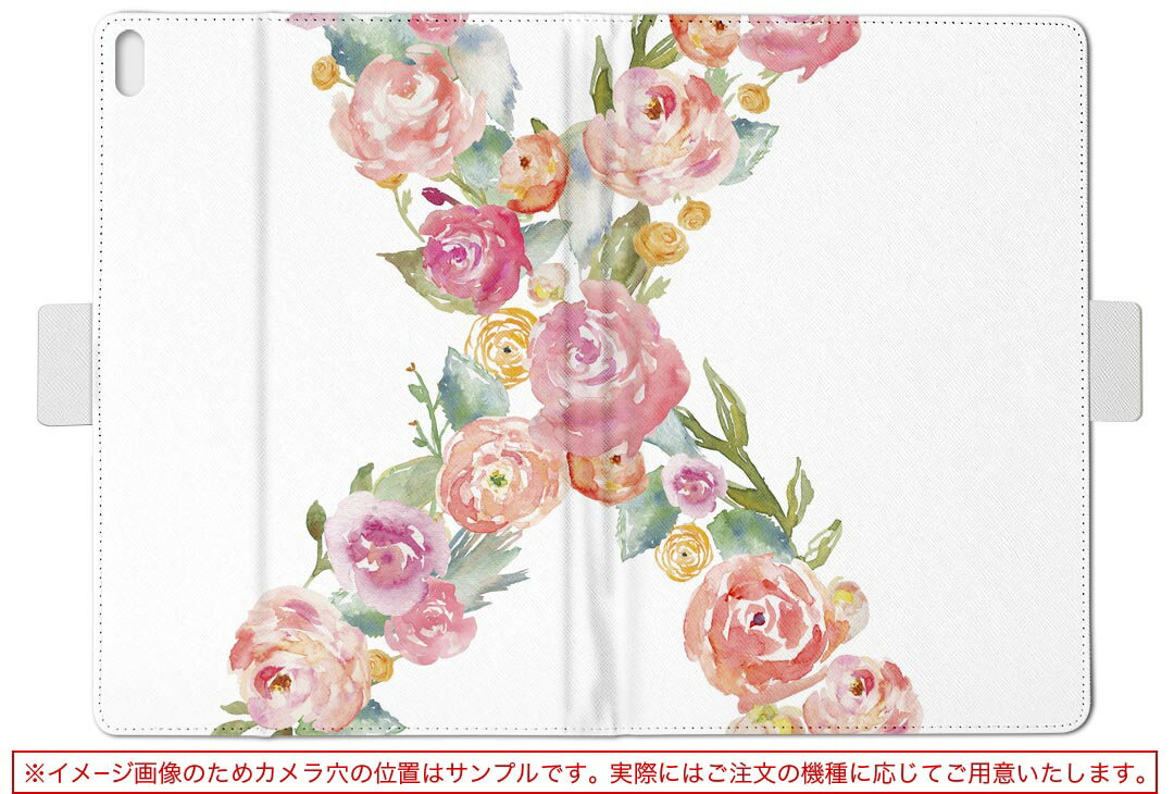 LAVIE Tab T10d 用 タブレット ケース docomo ドコモ Lサイズ 手帳型 タブレットケース カバー レザー フリップ ダイアリー 二つ折り 革 019517 文字 x アルファベット