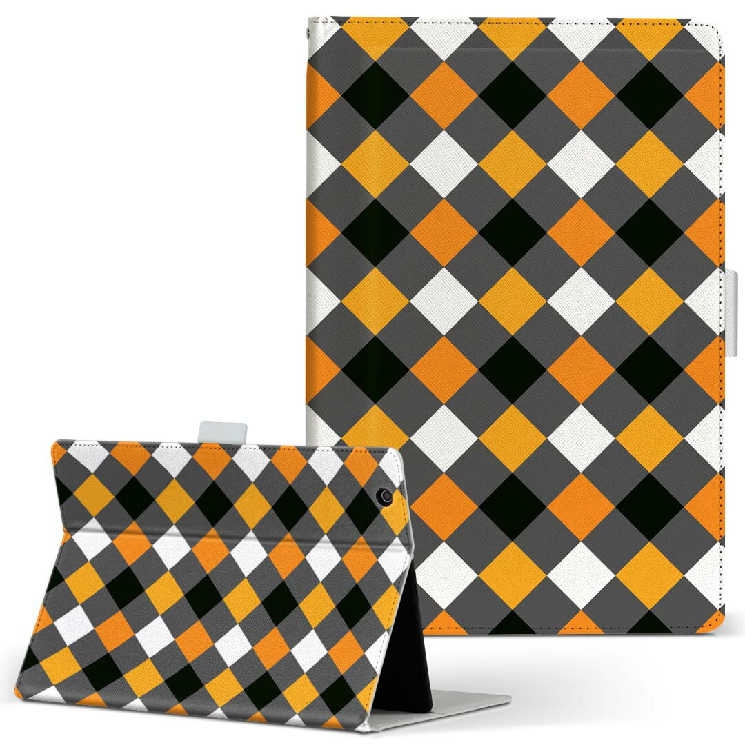 商品特徴・高品質な人工革に継ぎ目のないシームレスな全面デザイン。・業務用の特殊印刷機を使用した高精細プリント。さらにUV加工を施しダメージに強い仕上がり。・動画などの視聴に便利なスタンド機能。・内側に便利なカードスロット＆ロングポケット。・マグネットフリップ機能で開け閉めカンタン。・内側の粘着部に直接端末を貼り付けるだけの簡単装着。繰り返しの付け外しもOK。注意事項商品画像はサンプルイメージですので、お使いのモニターやスマホの液晶によっては多少色味に違いを感じる場合があります。またこちらは白い無地の人工革にデザインをプリントした商品です。商品によっては凹凸や光沢、デコなどの加工があるように見えたり、布地や金属を素材にしたように見える商品もありますが、これらはデザインの図版によるものです。イメージと違った、モニターと色味が異なるなどの理由による交換や返金はご対応できかねます。当店では複数サイズ用意している素材カバーからご注文の機種に一番近いサイズでご用意していますが、お使いのタブレットによっては端末とカバーの間に多少の余白が生じます。ご注文の前に、商品ページに掲載のカバーサイズとお手持ちの端末のサイズを比較・確認してください。こちらはレザーカバー内面の接着部にタブレット端末を直接貼り付けてお使い頂く商品です。レザーカバーのみの販売で、タブレット端末やハードケースは付属しません。ケースを装着したままのスタンド（クレードル）充電やワイヤレス充電（置くだけ充電）は対応していません。商品完成後すぐに発送していますため、印刷・UV加工独特の匂いが残る場合があります。お使い頂くうちに匂いは消えますが、気になる場合は風通しの良い場所に数日置いてください。ご注文後に1点1点制作する受注生産品のため、不良品以外のご返品や交換は固くお断り致します。サイズの選択間違いも保証対象外となりますため、ご注文の際は必ずお使いの端末とご注文のサイズをご確認下さい。発送について迅速な発送のためご入金確認のメールは控えております。発送予定日が分かり次第ご連絡を差し上げますので、こちらを入金確認に替えさせて頂きます。基本的には決済確認後、3〜10営業日前後での発送となります。繁忙期や休業日明けの場合はさらに時間がかかる場合があります。メール便の場合、到着までに2〜4日ほどかかる場合が多く、紛失などの保障もご対応できかねますのでご了承の上お選び下さい。