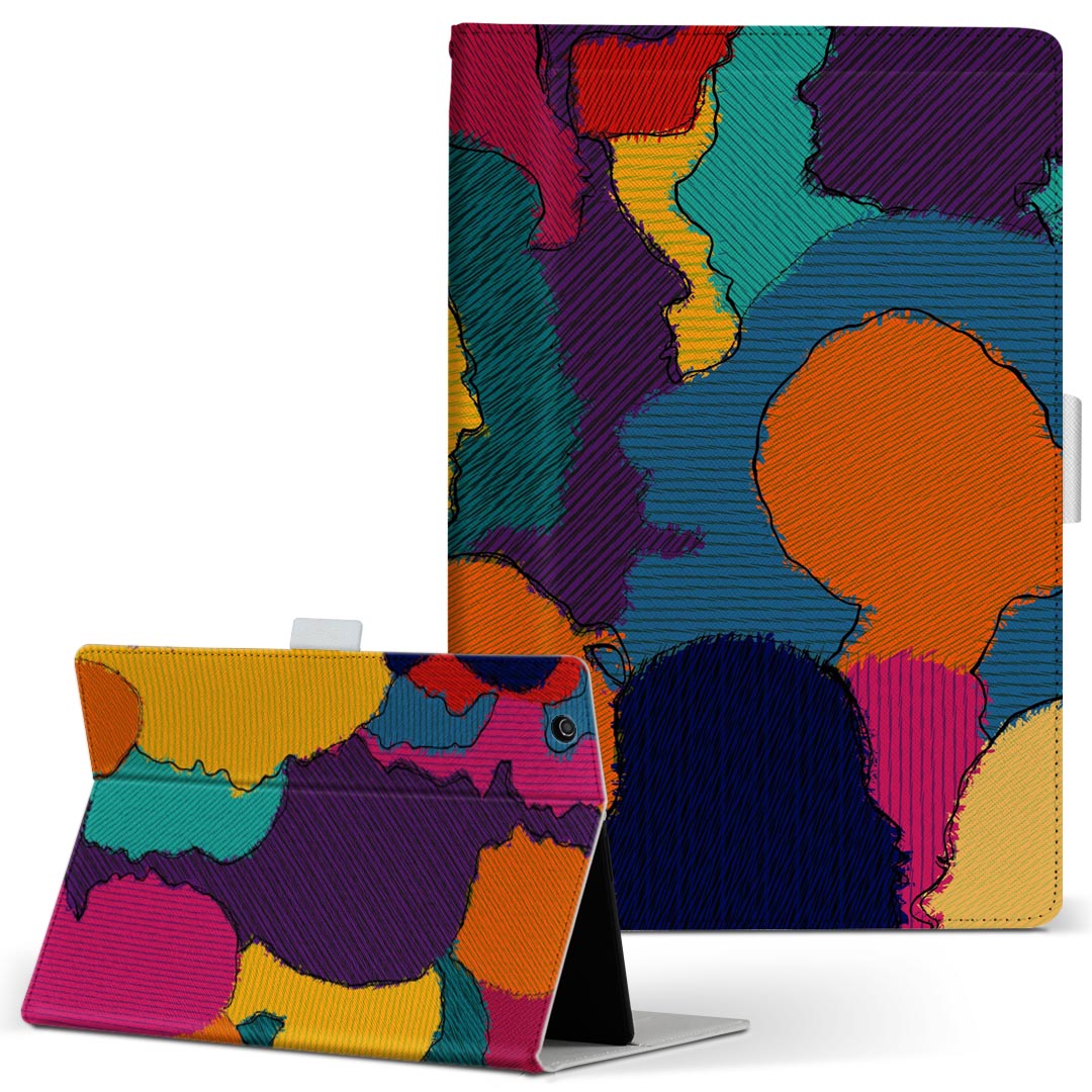 商品特徴・高品質な人工革に継ぎ目のないシームレスな全面デザイン。・業務用の特殊印刷機を使用した高精細プリント。さらにUV加工を施しダメージに強い仕上がり。・動画などの視聴に便利なスタンド機能。・内側に便利なカードスロット＆ロングポケット。・...