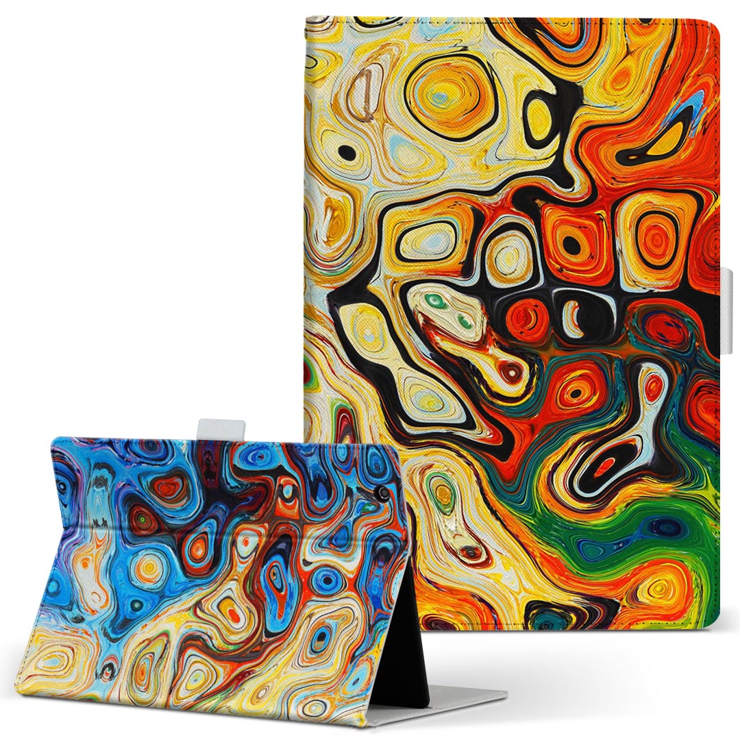 商品特徴・高品質な人工革に継ぎ目のないシームレスな全面デザイン。・業務用の特殊印刷機を使用した高精細プリント。さらにUV加工を施しダメージに強い仕上がり。・動画などの視聴に便利なスタンド機能。・内側に便利なカードスロット＆ロングポケット。・...