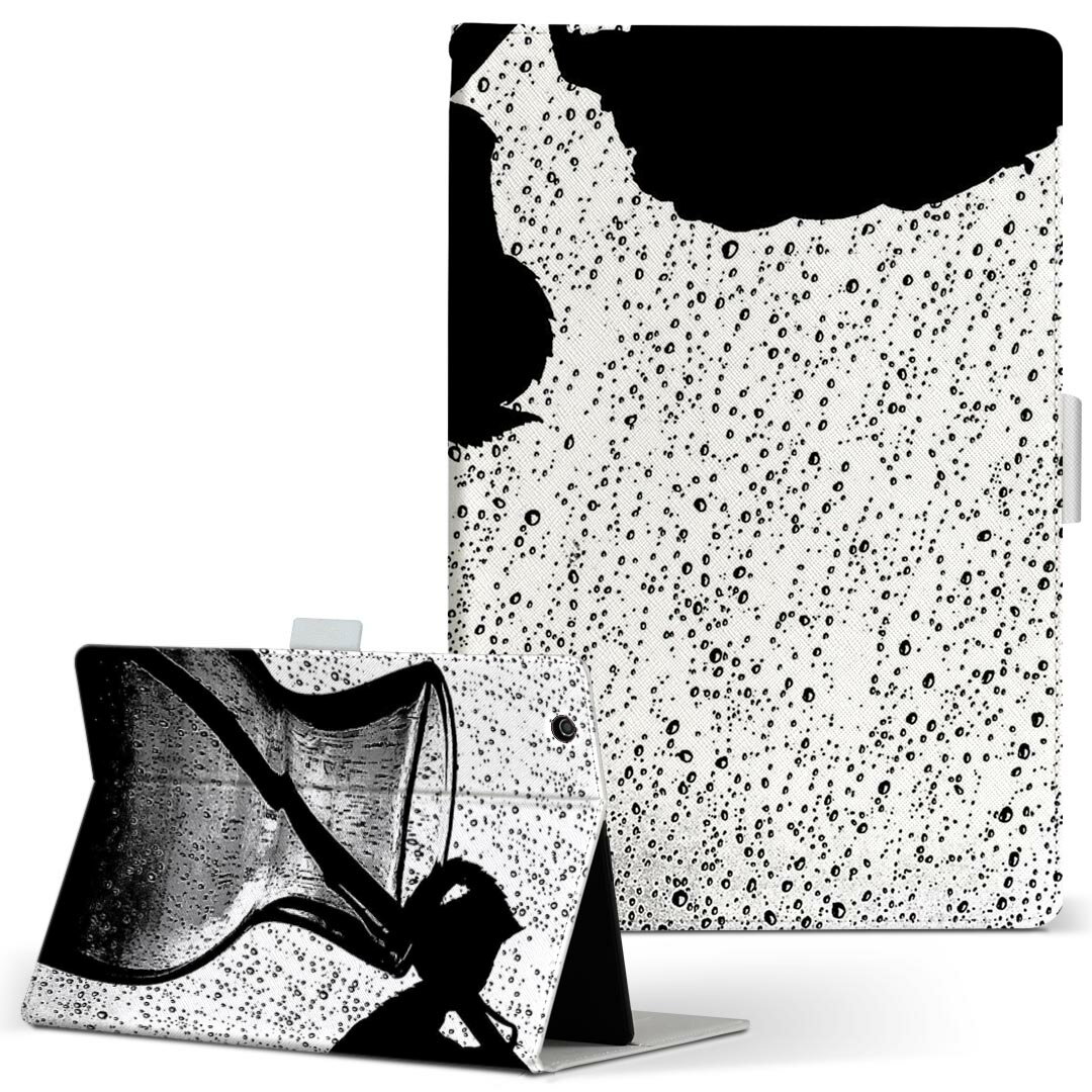 LAVIE Tab T10d 用 タブレット ケース docomo ドコモ Lサイズ 手帳型 タブレットケース カバー レザー フリップ ダイアリー 二つ折り 革 025923 花　バラ　花瓶(2.0)