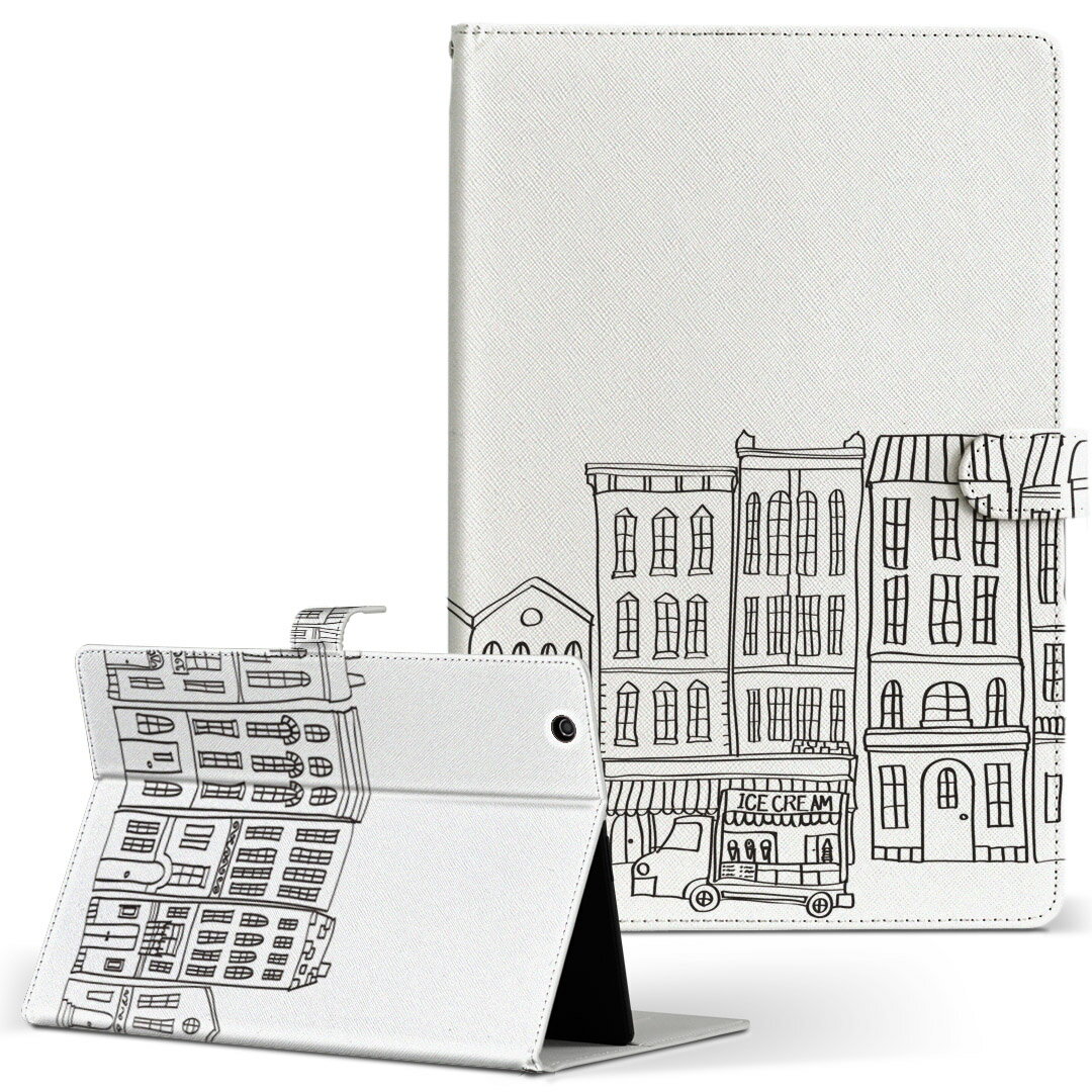 商品特徴・高品質な人工革に継ぎ目のないシームレスな全面デザイン。・業務用の特殊印刷機を使用した高精細プリント。さらにUV加工を施しダメージに強い仕上がり。・動画などの視聴に便利なスタンド機能。・内側に便利なカードスロット＆ロングポケット。・マグネットフリップ機能で開け閉めカンタン。・内側の粘着部に直接端末を貼り付けるだけの簡単装着。繰り返しの付け外しもOK。注意事項商品画像はサンプルイメージですので、お使いのモニターやスマホの液晶によっては多少色味に違いを感じる場合があります。またこちらは白い無地の人工革にデザインをプリントした商品です。商品によっては凹凸や光沢、デコなどの加工があるように見えたり、布地や金属を素材にしたように見える商品もありますが、これらはデザインの図版によるものです。イメージと違った、モニターと色味が異なるなどの理由による交換や返金はご対応できかねます。当店では複数サイズ用意している素材カバーからご注文の機種に一番近いサイズでご用意していますが、お使いのタブレットによっては端末とカバーの間に多少の余白が生じます。ご注文の前に、商品ページに掲載のカバーサイズとお手持ちの端末のサイズを比較・確認してください。こちらはレザーカバー内面の接着部にタブレット端末を直接貼り付けてお使い頂く商品です。レザーカバーのみの販売で、タブレット端末やハードケースは付属しません。ケースを装着したままのスタンド（クレードル）充電やワイヤレス充電（置くだけ充電）は対応していません。商品完成後すぐに発送していますため、印刷・UV加工独特の匂いが残る場合があります。お使い頂くうちに匂いは消えますが、気になる場合は風通しの良い場所に数日置いてください。ご注文後に1点1点制作する受注生産品のため、不良品以外のご返品や交換は固くお断り致します。サイズの選択間違いも保証対象外となりますため、ご注文の際は必ずお使いの端末とご注文のサイズをご確認下さい。発送について迅速な発送のためご入金確認のメールは控えております。発送予定日が分かり次第ご連絡を差し上げますので、こちらを入金確認に替えさせて頂きます。基本的には決済確認後、3〜10営業日前後での発送となります。繁忙期や休業日明けの場合はさらに時間がかかる場合があります。メール便の場合、到着までに2〜4日ほどかかる場合が多く、紛失などの保障もご対応できかねますのでご了承の上お選び下さい。