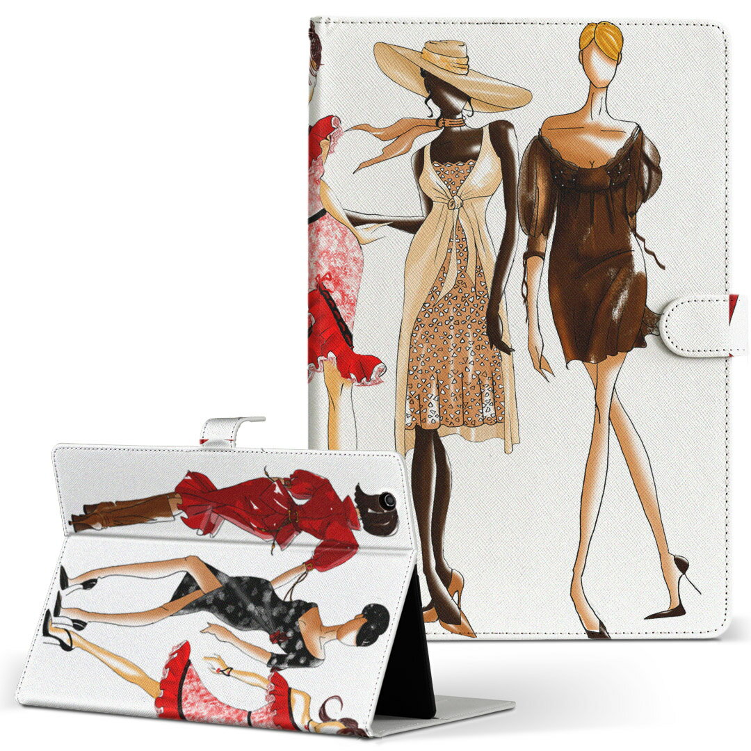 商品特徴・高品質な人工革に継ぎ目のないシームレスな全面デザイン。・業務用の特殊印刷機を使用した高精細プリント。さらにUV加工を施しダメージに強い仕上がり。・動画などの視聴に便利なスタンド機能。・内側に便利なカードスロット＆ロングポケット。・マグネットフリップ機能で開け閉めカンタン。・内側の粘着部に直接端末を貼り付けるだけの簡単装着。繰り返しの付け外しもOK。注意事項商品画像はサンプルイメージですので、お使いのモニターやスマホの液晶によっては多少色味に違いを感じる場合があります。またこちらは白い無地の人工革にデザインをプリントした商品です。商品によっては凹凸や光沢、デコなどの加工があるように見えたり、布地や金属を素材にしたように見える商品もありますが、これらはデザインの図版によるものです。イメージと違った、モニターと色味が異なるなどの理由による交換や返金はご対応できかねます。当店では複数サイズ用意している素材カバーからご注文の機種に一番近いサイズでご用意していますが、お使いのタブレットによっては端末とカバーの間に多少の余白が生じます。ご注文の前に、商品ページに掲載のカバーサイズとお手持ちの端末のサイズを比較・確認してください。こちらはレザーカバー内面の接着部にタブレット端末を直接貼り付けてお使い頂く商品です。レザーカバーのみの販売で、タブレット端末やハードケースは付属しません。ケースを装着したままのスタンド（クレードル）充電やワイヤレス充電（置くだけ充電）は対応していません。商品完成後すぐに発送していますため、印刷・UV加工独特の匂いが残る場合があります。お使い頂くうちに匂いは消えますが、気になる場合は風通しの良い場所に数日置いてください。ご注文後に1点1点制作する受注生産品のため、不良品以外のご返品や交換は固くお断り致します。サイズの選択間違いも保証対象外となりますため、ご注文の際は必ずお使いの端末とご注文のサイズをご確認下さい。発送について迅速な発送のためご入金確認のメールは控えております。発送予定日が分かり次第ご連絡を差し上げますので、こちらを入金確認に替えさせて頂きます。基本的には決済確認後、3〜10営業日前後での発送となります。繁忙期や休業日明けの場合はさらに時間がかかる場合があります。メール便の場合、到着までに2〜4日ほどかかる場合が多く、紛失などの保障もご対応できかねますのでご了承の上お選び下さい。