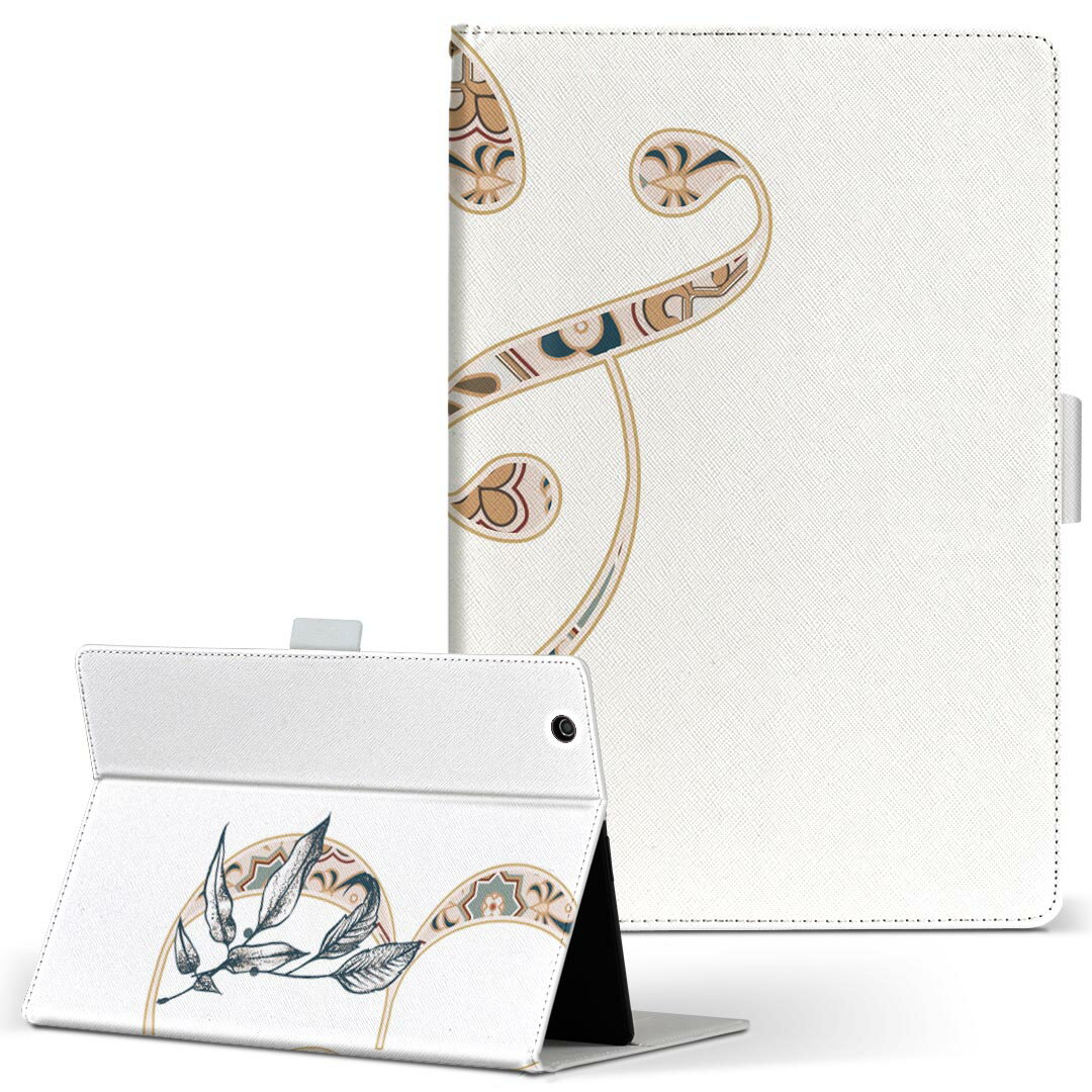 dtab d-52c 用 タブレットケース docomo ドコモ Mサイズ 手帳型 タブレットケース カバー 全機種対応有り レザー フリップ ダイアリー 二つ折り 革 薄型 軽量 019144 文字 & アルファベット