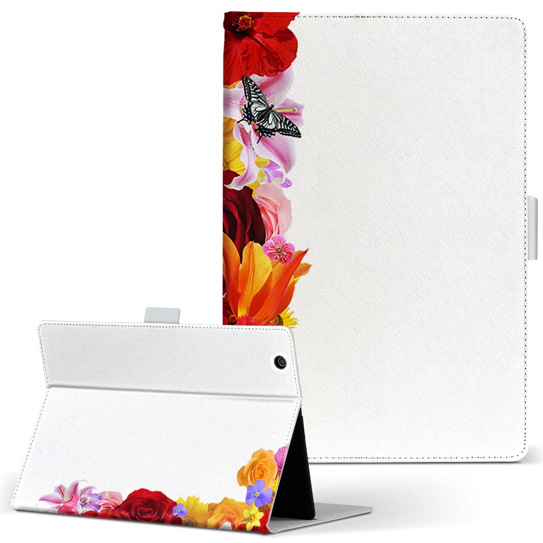 商品特徴・高品質な人工革に継ぎ目のないシームレスな全面デザイン。・業務用の特殊印刷機を使用した高精細プリント。さらにUV加工を施しダメージに強い仕上がり。・動画などの視聴に便利なスタンド機能。・内側に便利なカードスロット＆ロングポケット。・マグネットフリップ機能で開け閉めカンタン。・内側の粘着部に直接端末を貼り付けるだけの簡単装着。繰り返しの付け外しもOK。注意事項商品画像はサンプルイメージですので、お使いのモニターやスマホの液晶によっては多少色味に違いを感じる場合があります。またこちらは白い無地の人工革にデザインをプリントした商品です。商品によっては凹凸や光沢、デコなどの加工があるように見えたり、布地や金属を素材にしたように見える商品もありますが、これらはデザインの図版によるものです。イメージと違った、モニターと色味が異なるなどの理由による交換や返金はご対応できかねます。当店では複数サイズ用意している素材カバーからご注文の機種に一番近いサイズでご用意していますが、お使いのタブレットによっては端末とカバーの間に多少の余白が生じます。ご注文の前に、商品ページに掲載のカバーサイズとお手持ちの端末のサイズを比較・確認してください。こちらはレザーカバー内面の接着部にタブレット端末を直接貼り付けてお使い頂く商品です。レザーカバーのみの販売で、タブレット端末やハードケースは付属しません。ケースを装着したままのスタンド（クレードル）充電やワイヤレス充電（置くだけ充電）は対応していません。商品完成後すぐに発送していますため、印刷・UV加工独特の匂いが残る場合があります。お使い頂くうちに匂いは消えますが、気になる場合は風通しの良い場所に数日置いてください。ご注文後に1点1点制作する受注生産品のため、不良品以外のご返品や交換は固くお断り致します。サイズの選択間違いも保証対象外となりますため、ご注文の際は必ずお使いの端末とご注文のサイズをご確認下さい。発送について迅速な発送のためご入金確認のメールは控えております。発送予定日が分かり次第ご連絡を差し上げますので、こちらを入金確認に替えさせて頂きます。基本的には決済確認後、3〜10営業日前後での発送となります。繁忙期や休業日明けの場合はさらに時間がかかる場合があります。メール便の場合、到着までに2〜4日ほどかかる場合が多く、紛失などの保障もご対応できかねますのでご了承の上お選び下さい。